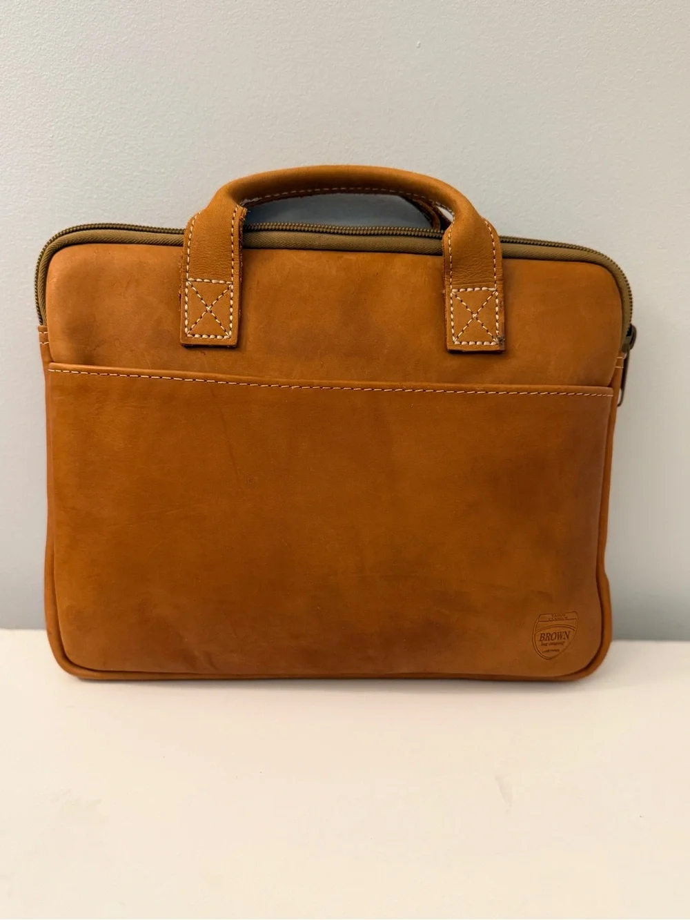 Vintage Tahoe Classics Brown Bag Company Cognac Leather Padded Laptop Bag